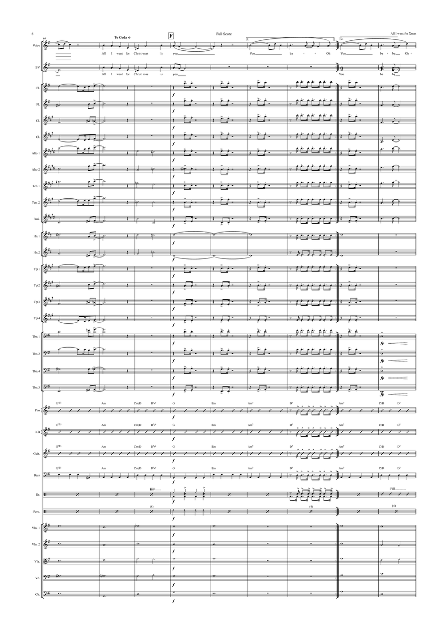 All I Want For Christmas Is You Full Orchestra scores gallery preview page 6
