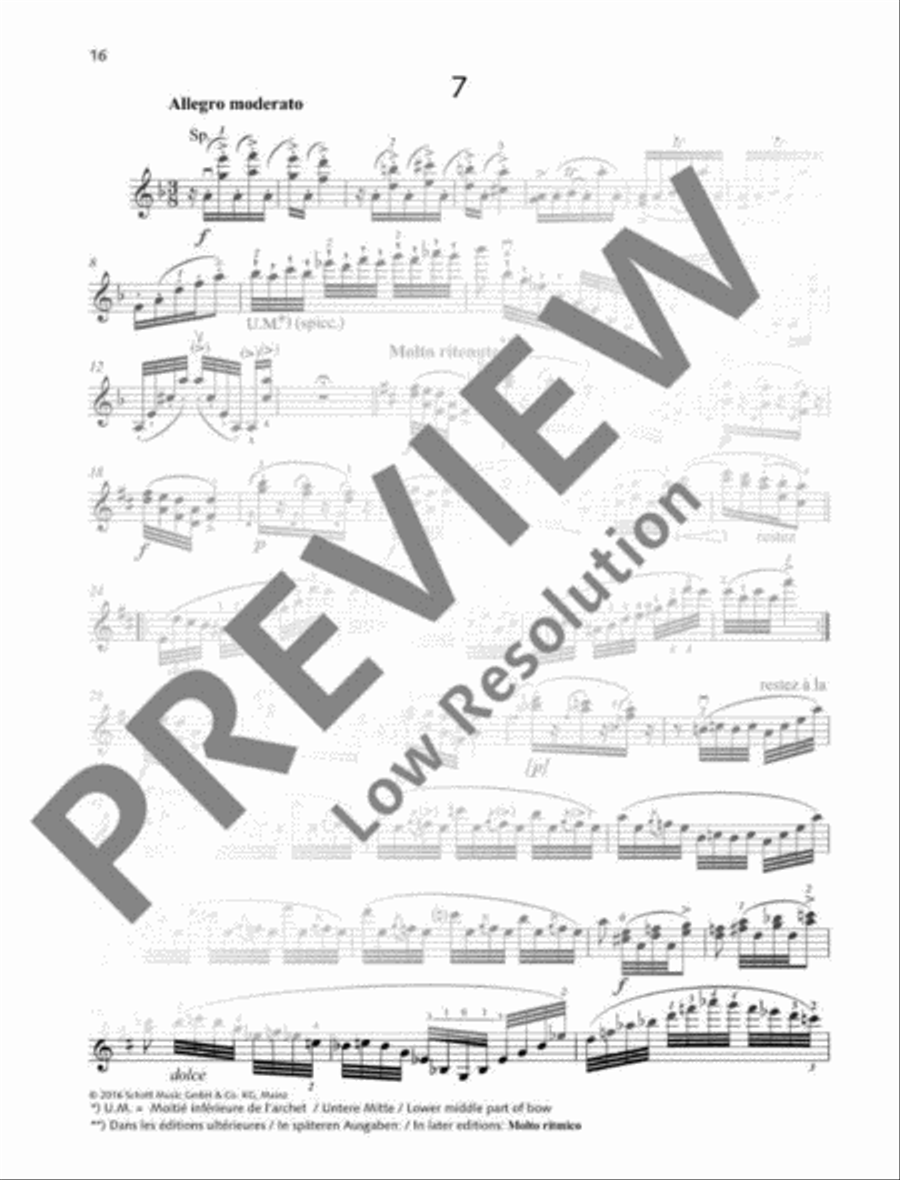 20 Études brillantes et caractéristiques Violin Solo scores gallery preview page 17