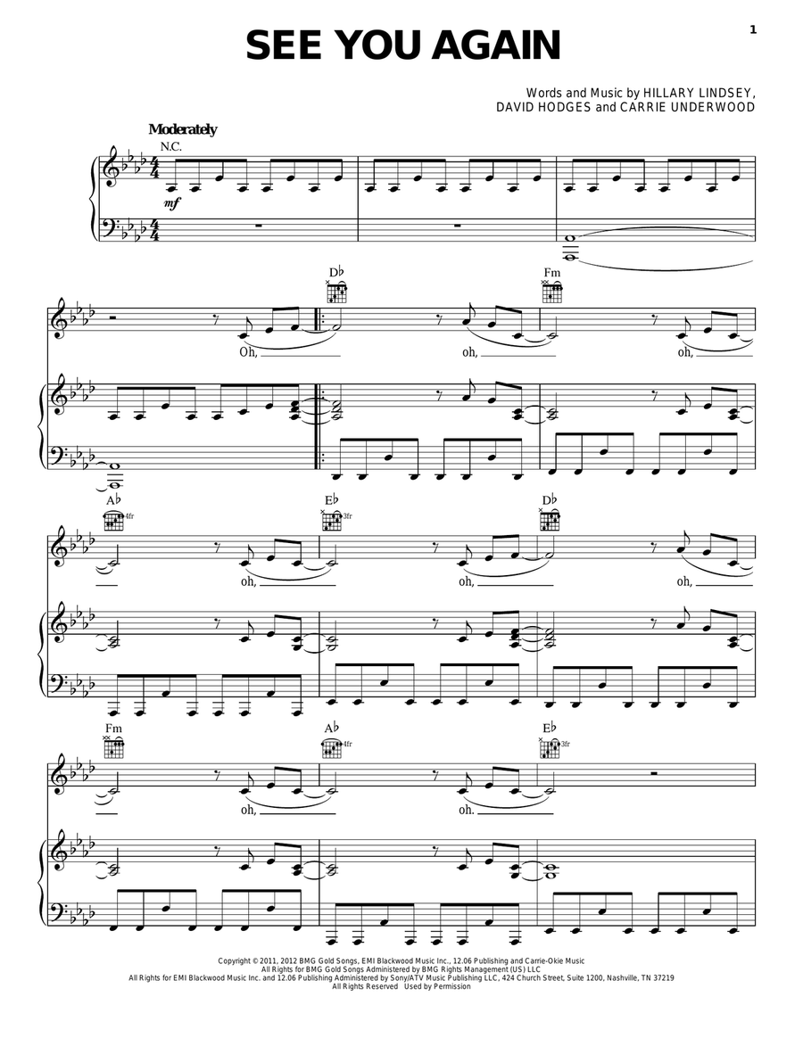 See You Again See You Again Acoustic Guitar scores gallery preview page 1