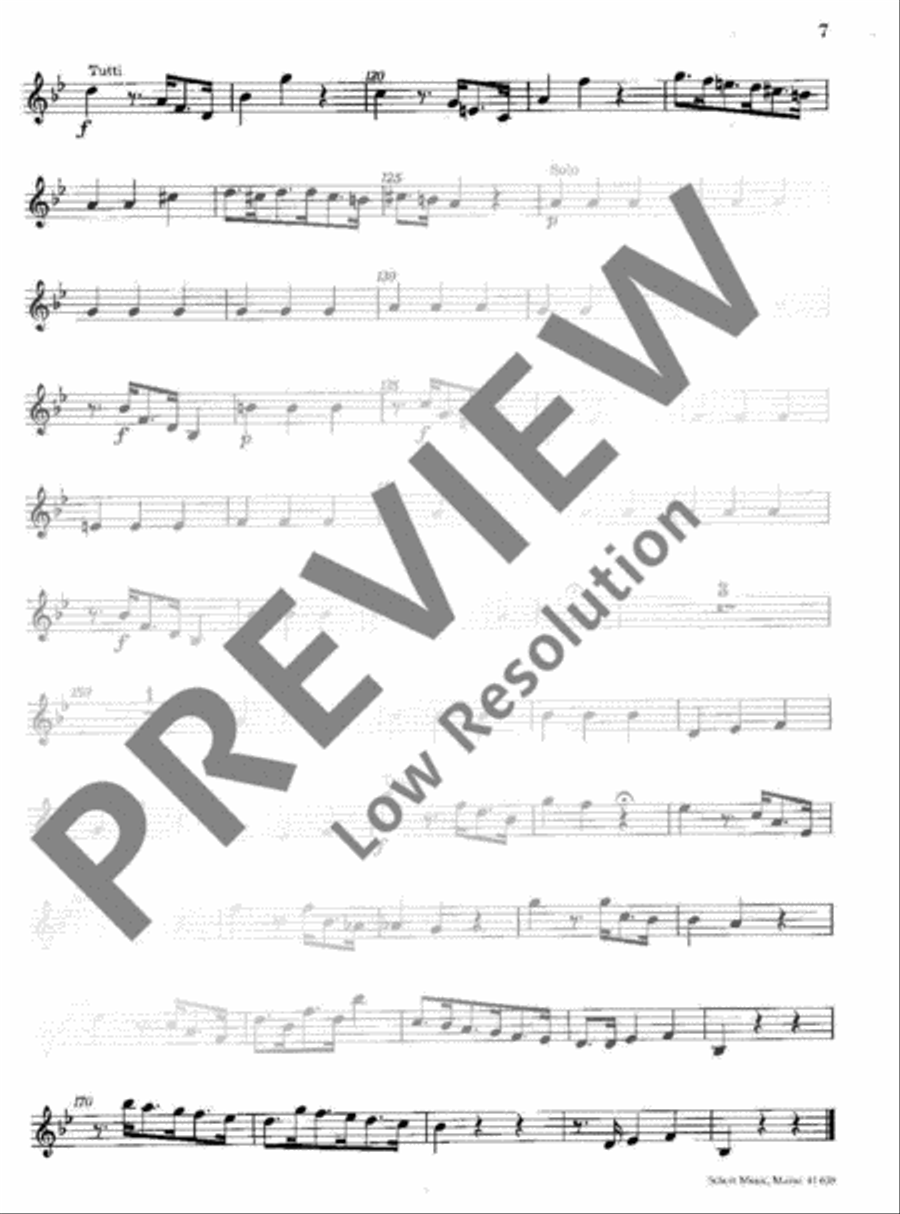 Concerto in Bb Major Violin scores gallery preview page 15