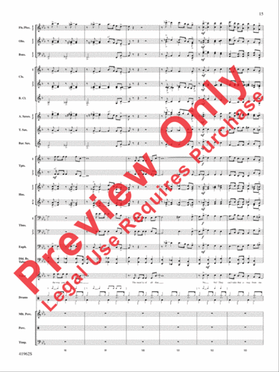 A Gershwin Tribute to Love Concert Band scores gallery preview page 16