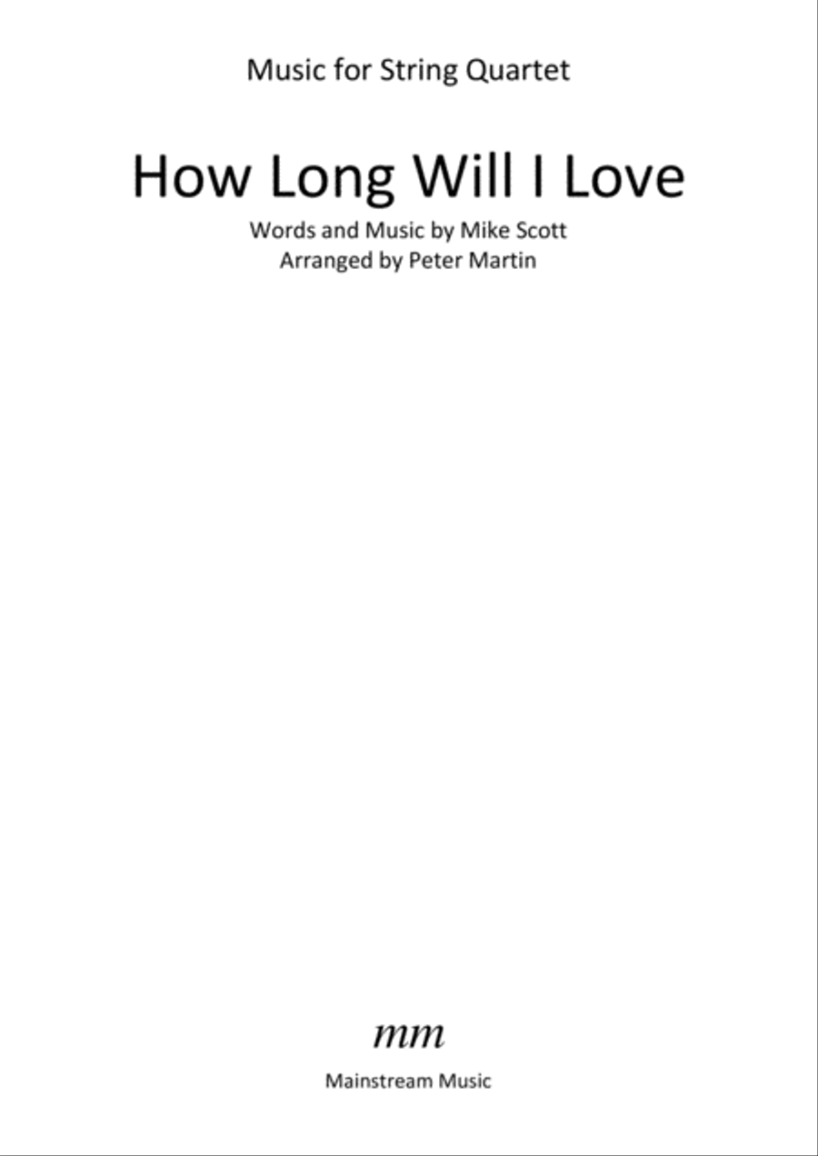 How Long Will I Love You String Quartet scores gallery preview page 2