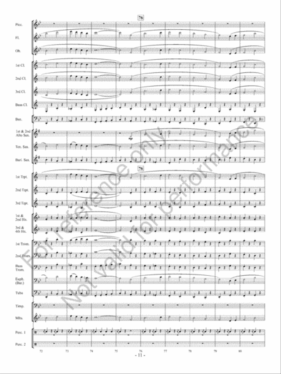 Yorkshire Folk Song Suite Concert Band scores gallery preview page 12