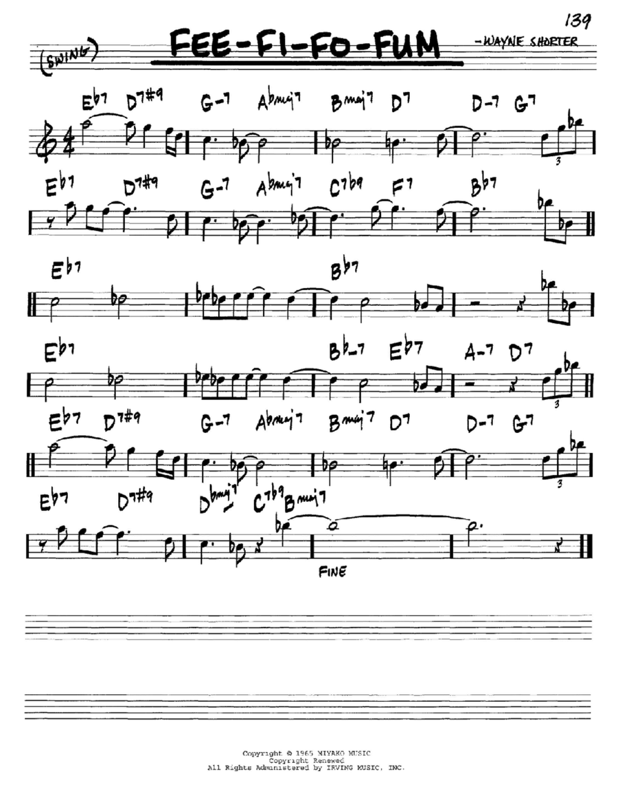 Fee-Fi-Fo-Fum C Instrument scores gallery preview page 1