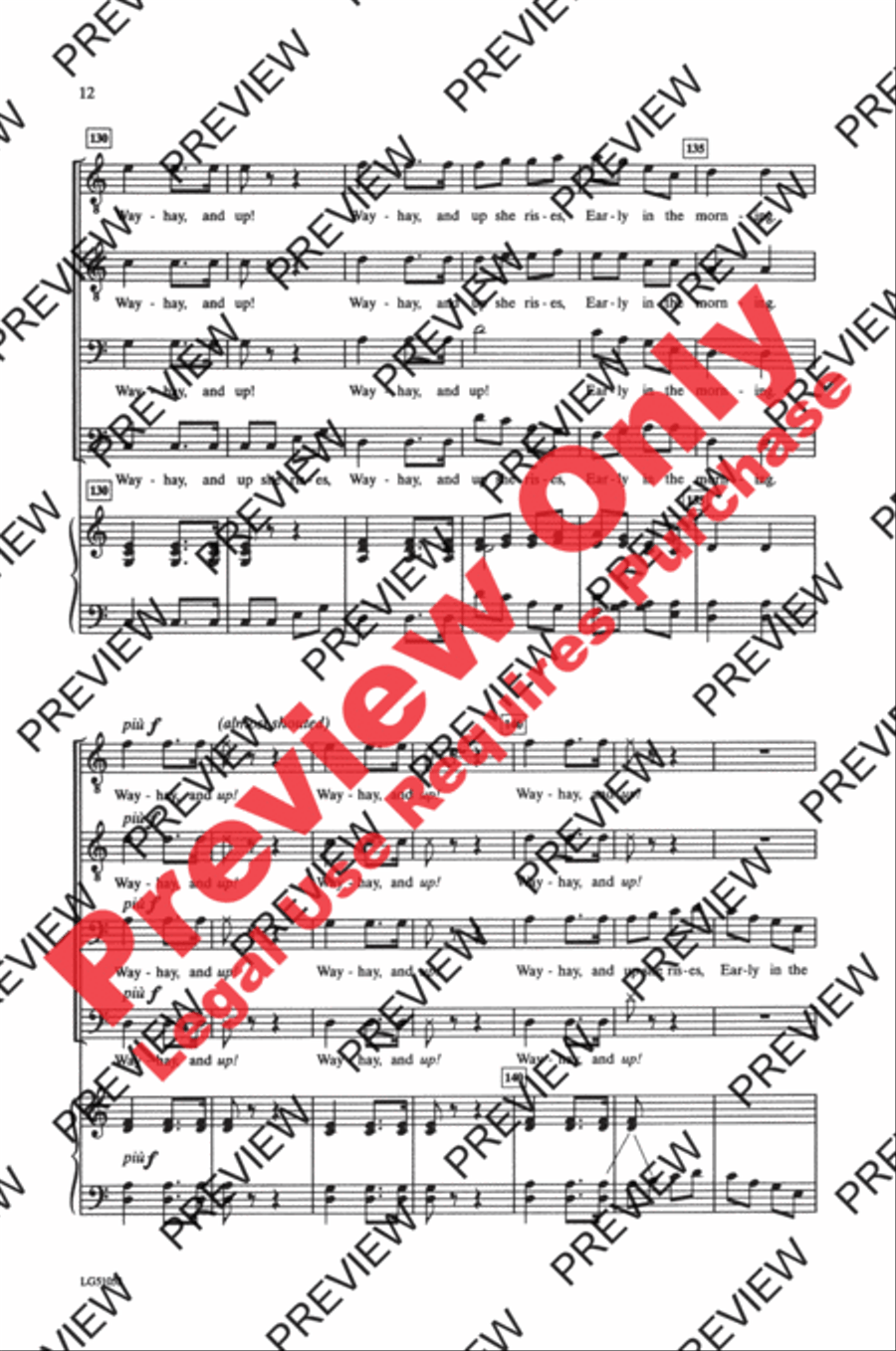 What Shall We Do with the Drunken Sailor TTBB scores gallery preview page 12