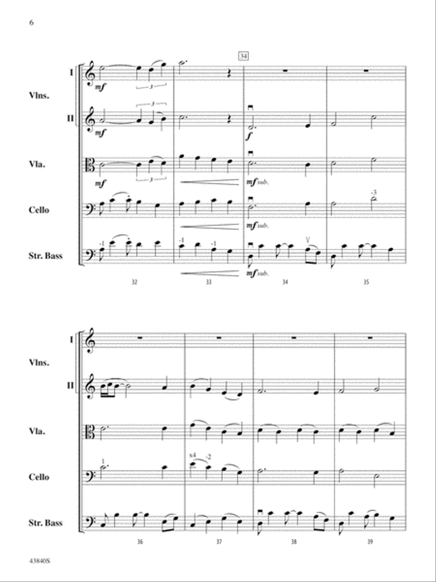 Mystère: Score Mystère: Score String Orchestra scores gallery preview page 6
