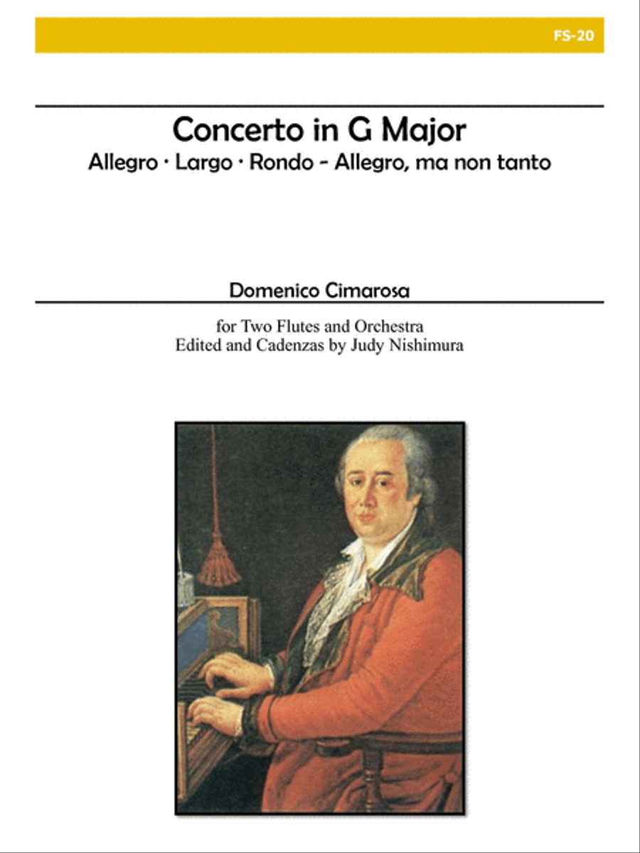 Concerto in G Major for Two Flutes and Orchestra Flute Duet scores gallery preview page 1