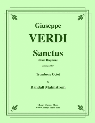 Book cover for Sanctus from "Requiem" for 8-part Trombone Ensemble