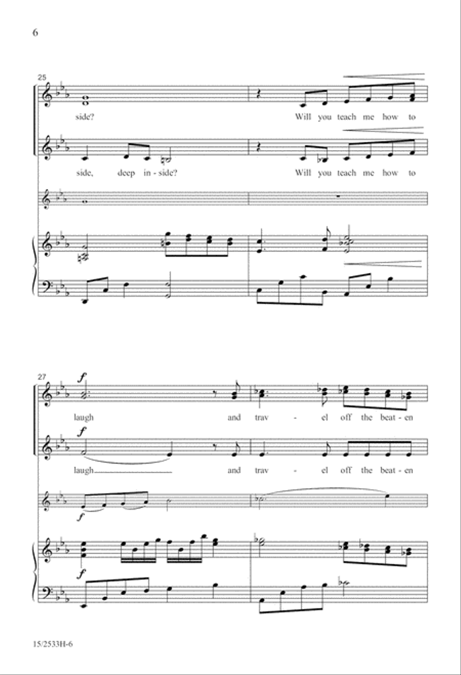 Will You Teach Me? SSA scores gallery preview page 6