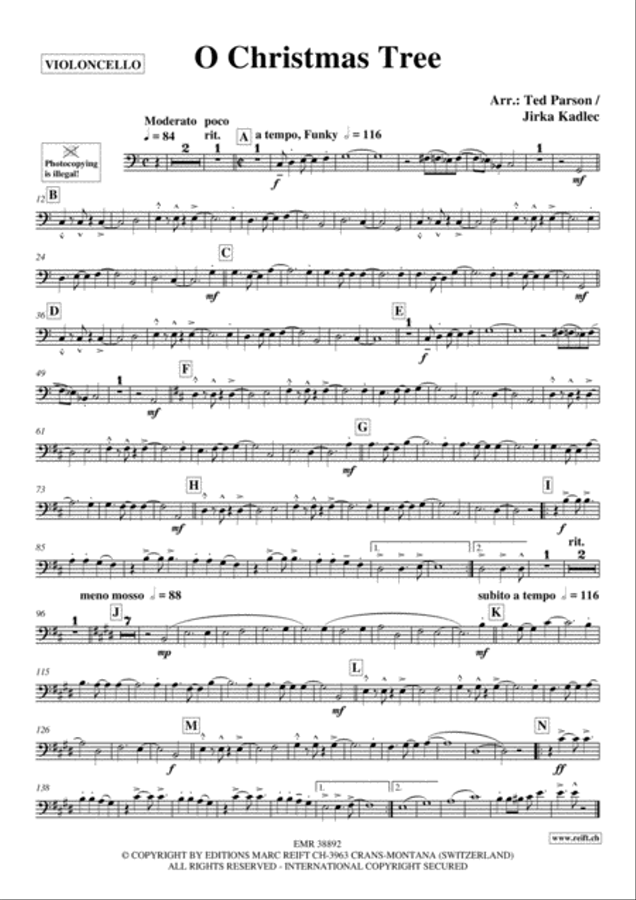 O Christmas Tree Piano Accompaniment scores gallery preview page 2