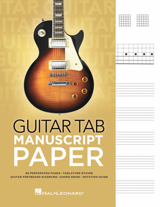 Book cover for Guitar Tab Manuscript Paper