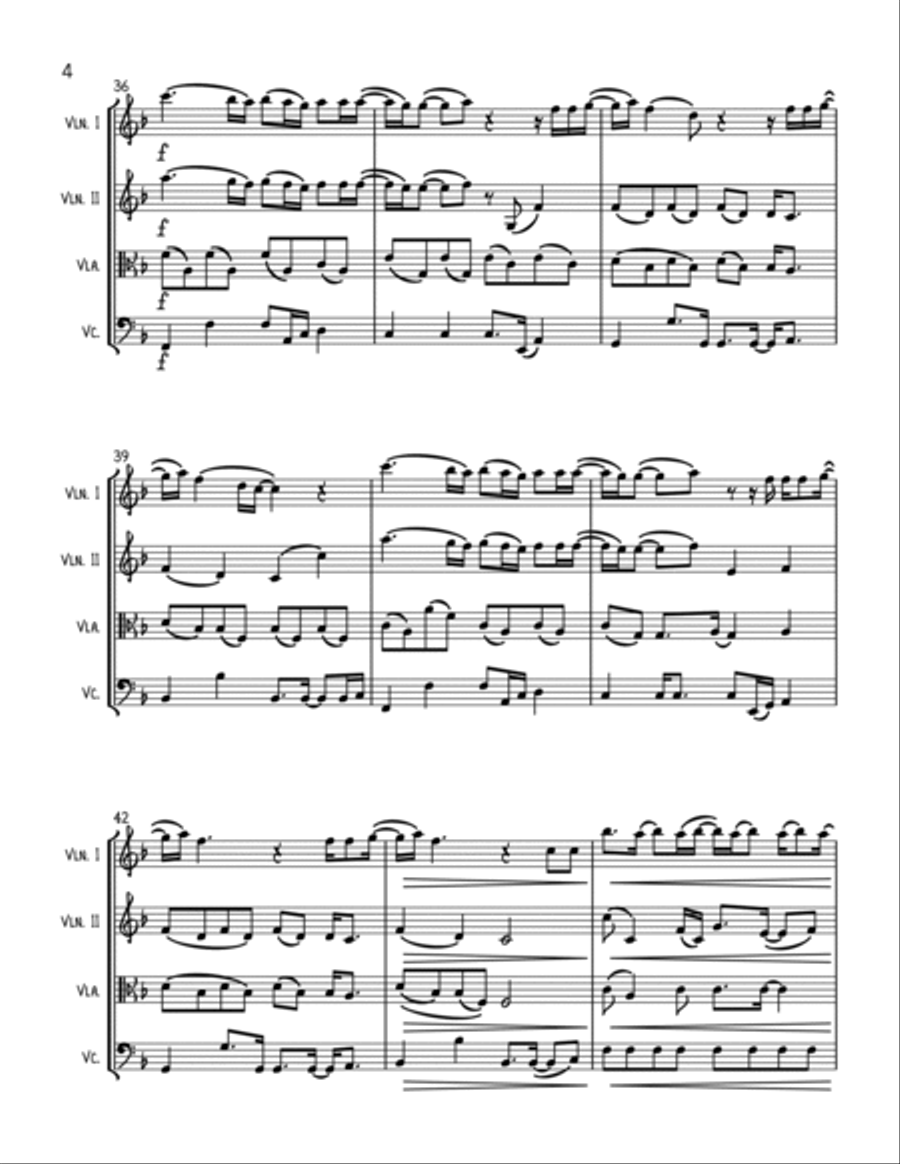 Easy On Me String Quartet scores gallery preview page 4