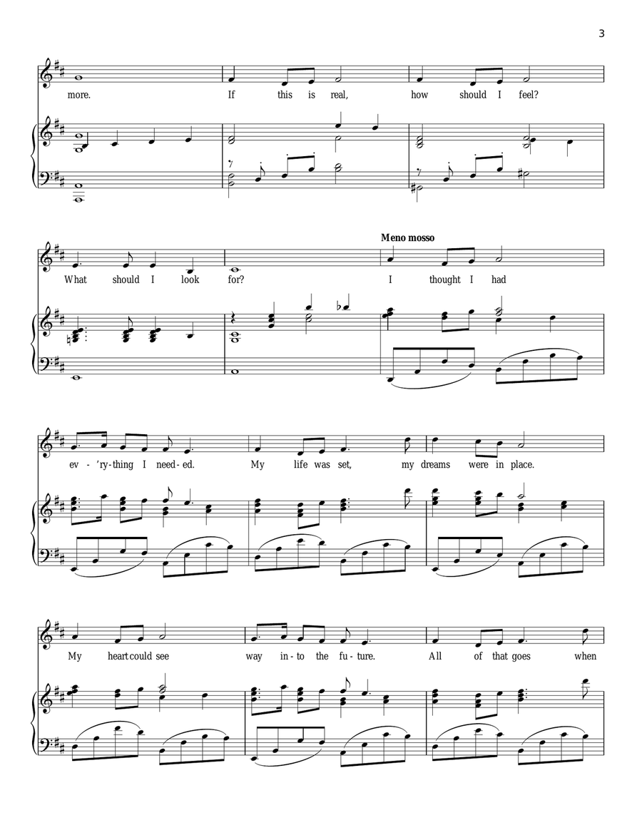 Too Much In Love To Care Piano, Vocal scores gallery preview page 3