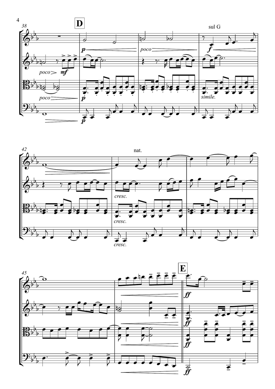 Skyfall String Quartet scores gallery preview page 4