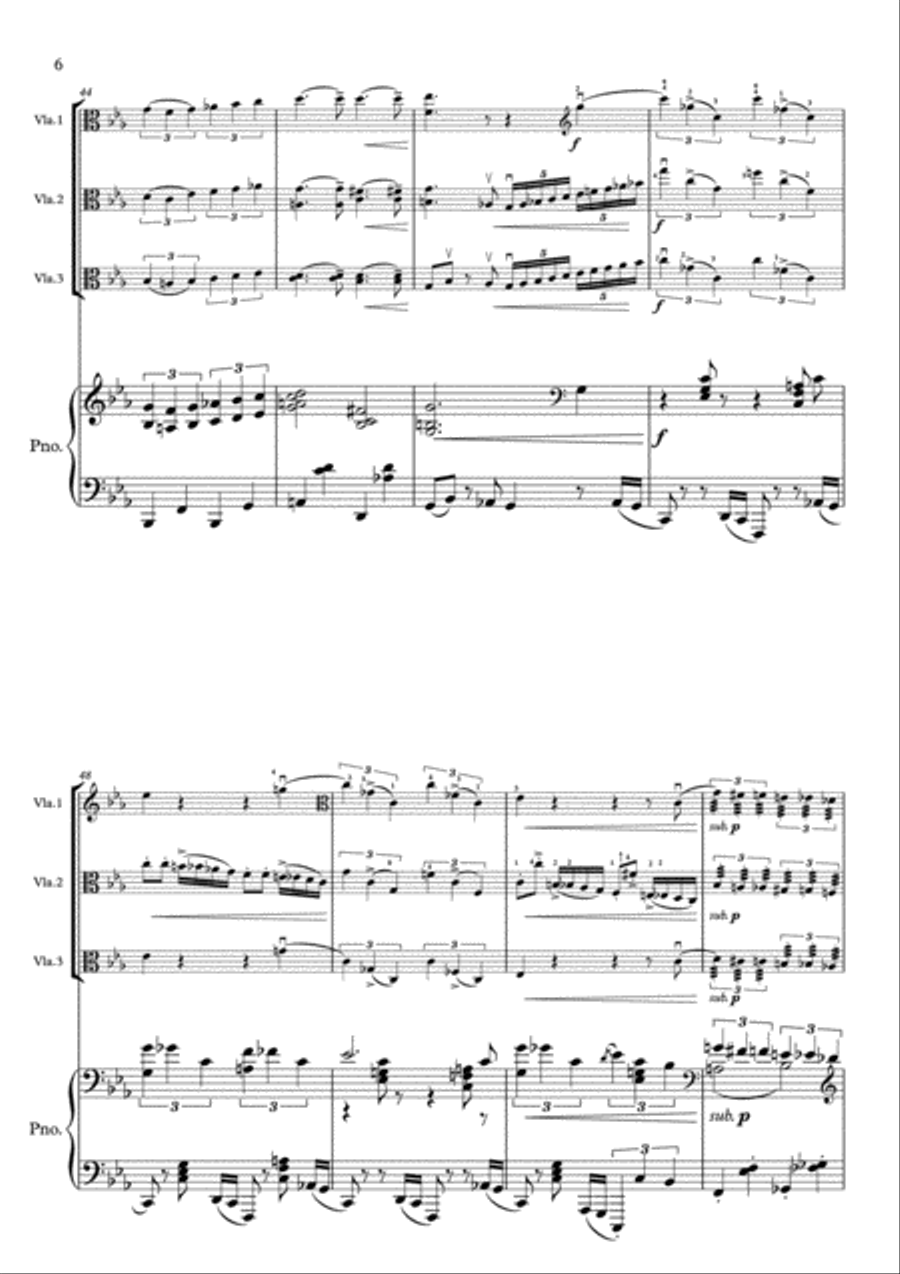 Gershwin - 'It Ain't Necessarily So' - 3 Violas Viola Trio Viola Group & Piano Small Ensemble scores gallery preview page 6