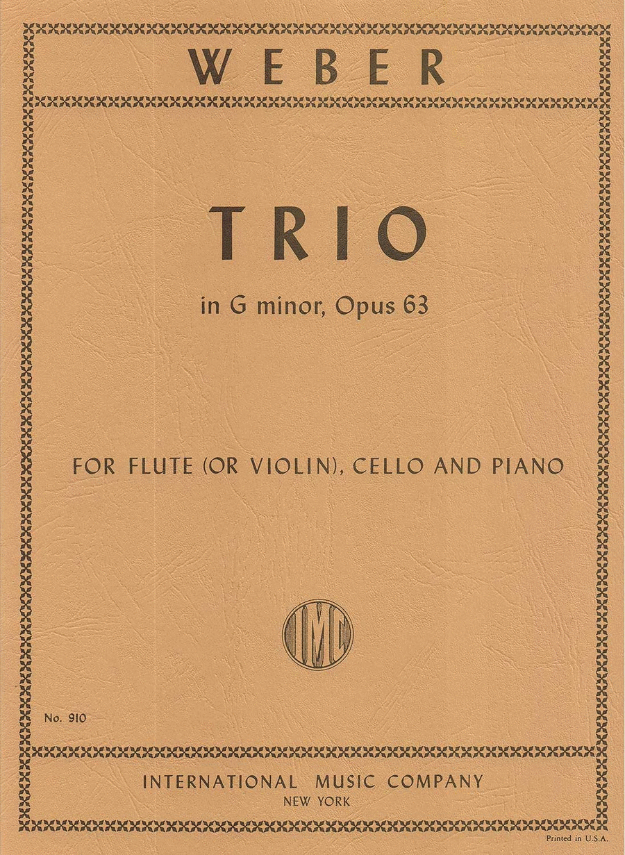 Trio In G Minor, Opus 63 For Piano, Flute (Or Violin) And Cello Flute scores gallery preview page 1