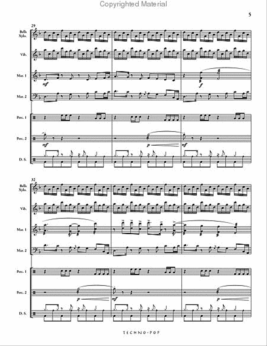Techno-Pop Percussion Ensemble scores gallery preview page 6