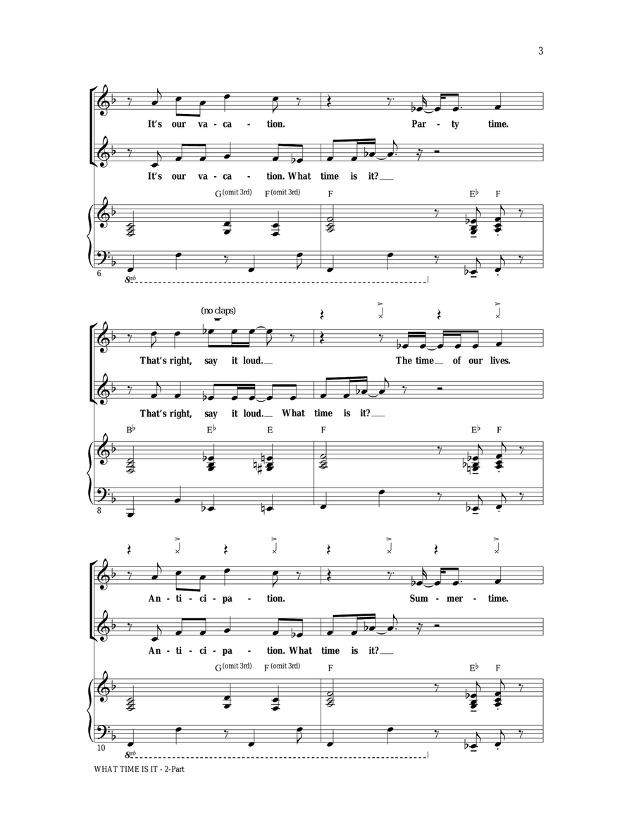What Time Is It 2-Part scores gallery preview page 2