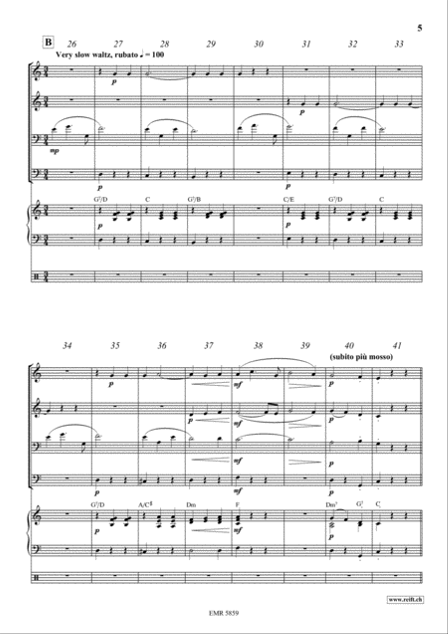 Emperor Waltz Brass Ensemble scores gallery preview page 5
