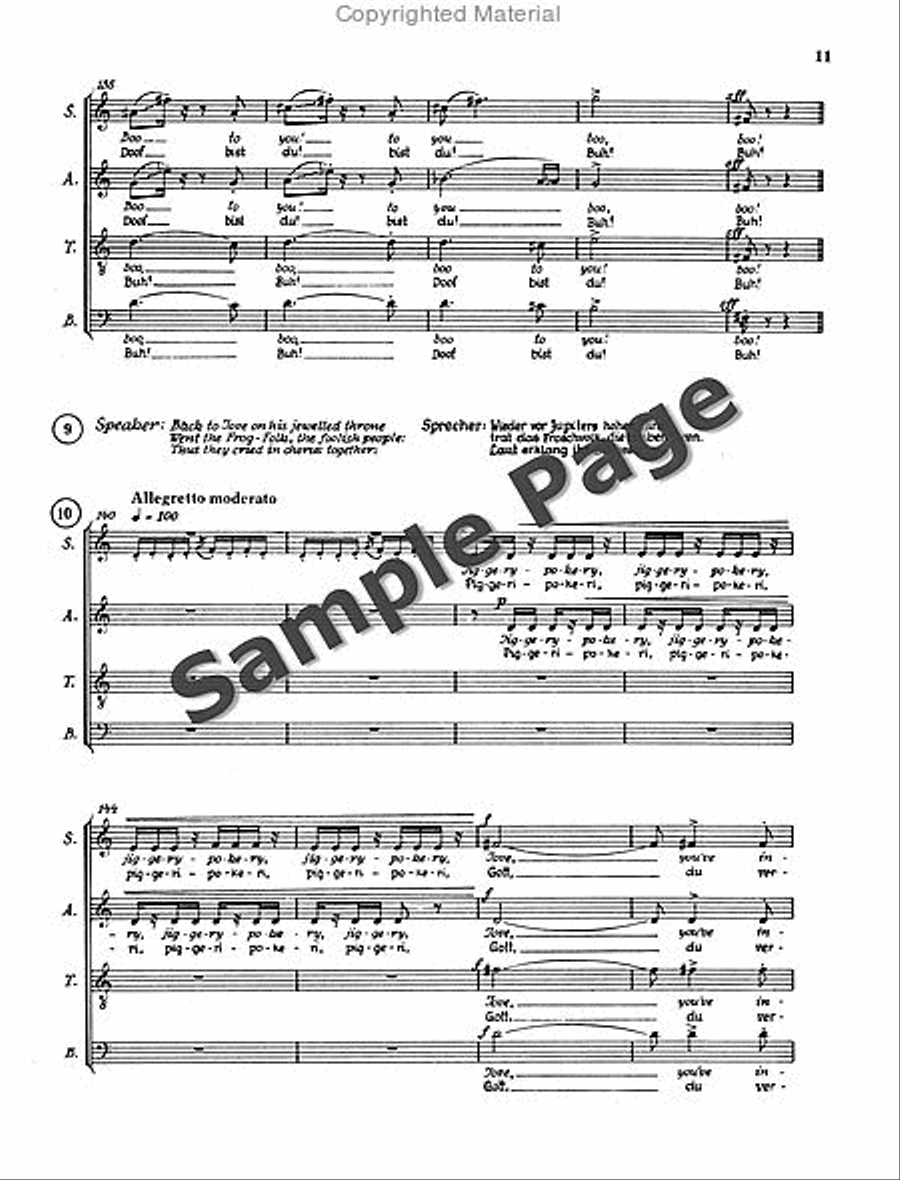 Henze Moralities(1967) Chor.score 4-Part scores gallery preview page 14