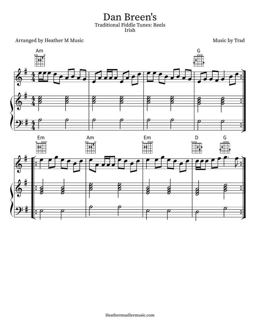 Dan Breen's Violin Solo scores gallery preview page 1
