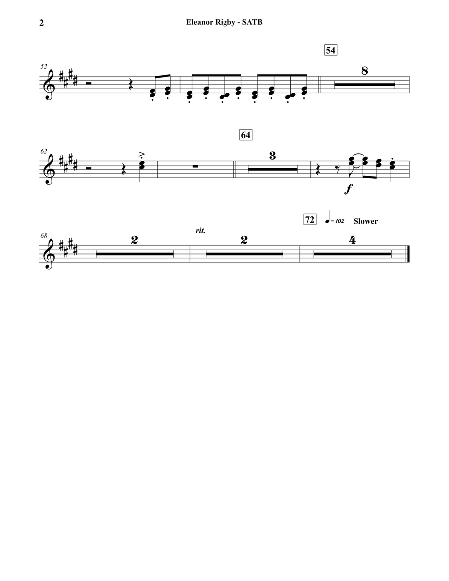 Eleanor Rigby Concert Band scores gallery preview page 2