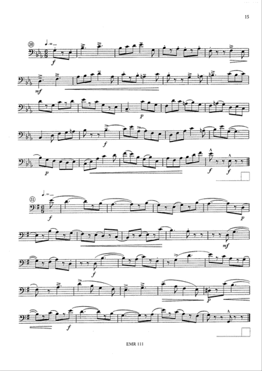 Blattlese-Schule / Ecole de Lecture / School of Sight Reading Trombone scores gallery preview page 10
