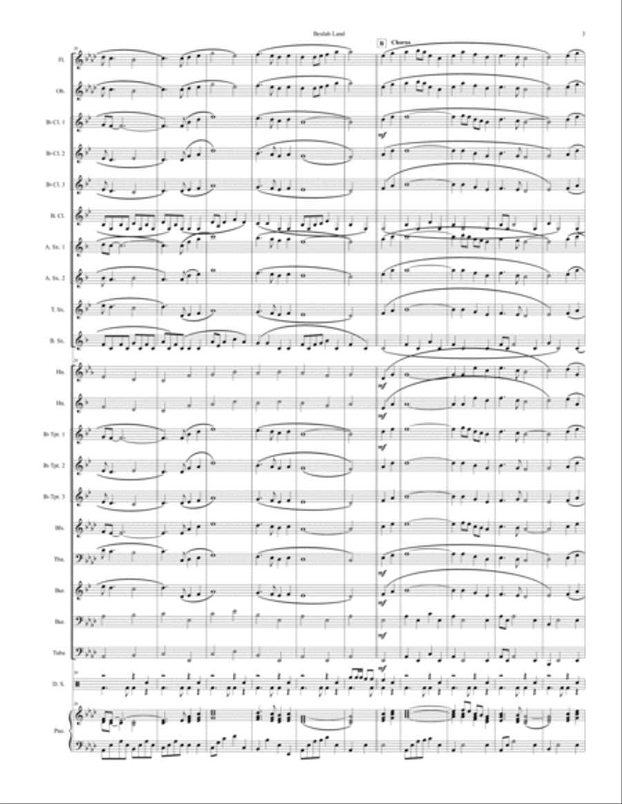 Beulah Land Beulah Land Concert Band scores gallery preview page 3