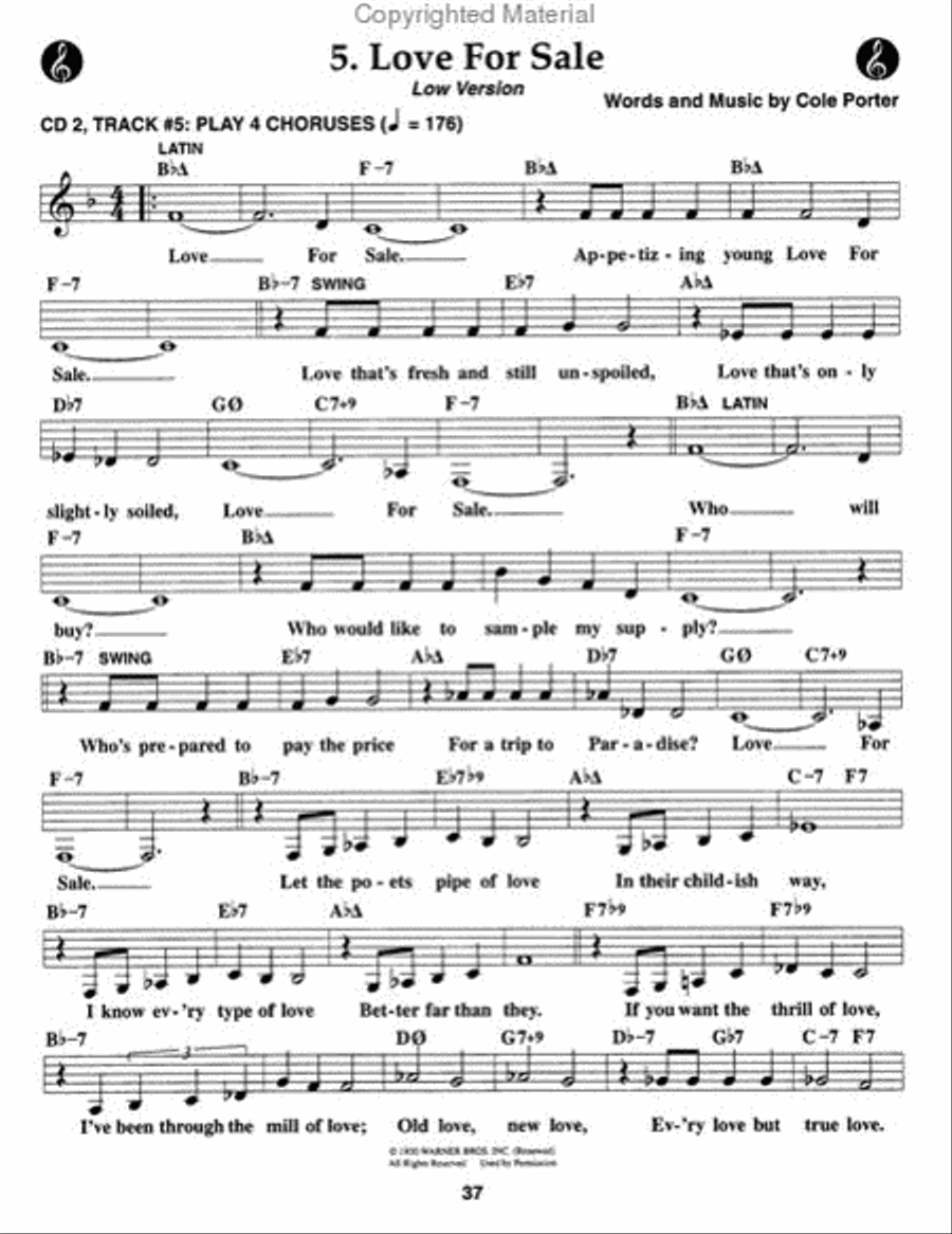 Volume 117 - Cole Porter For Singers Voice scores gallery preview page 3
