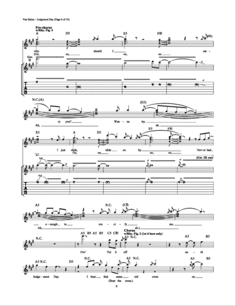 Judgement Day Electric Guitar scores gallery preview page 6