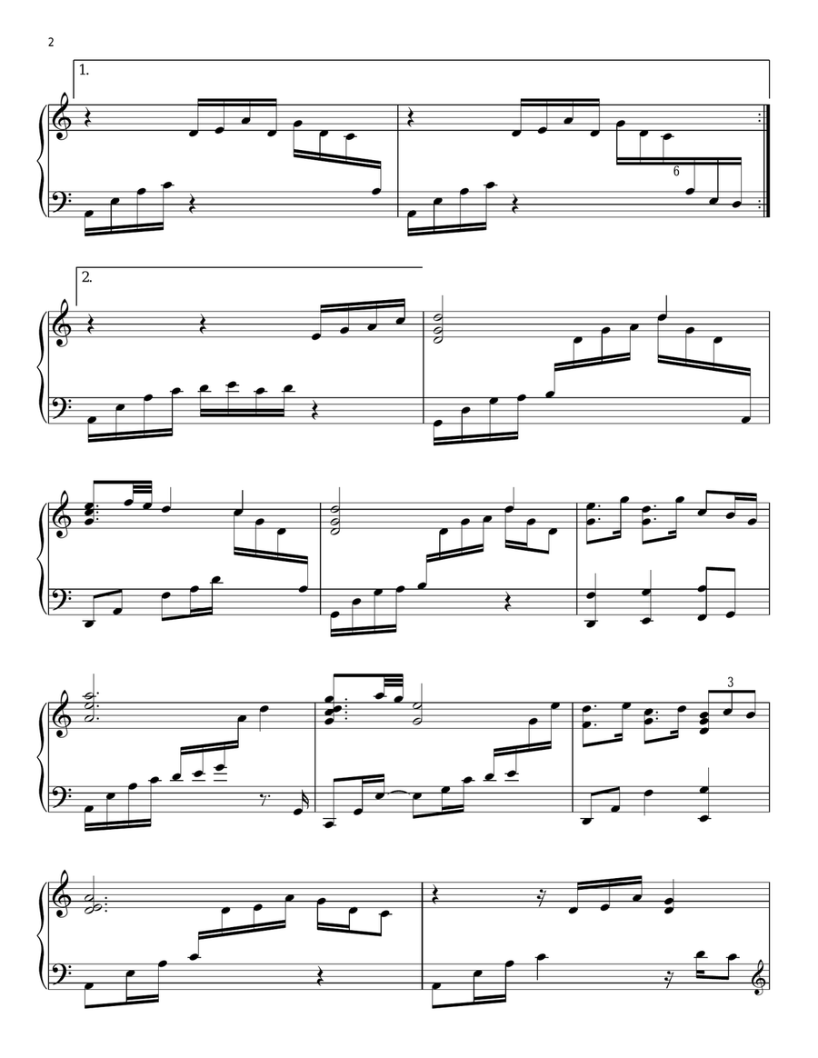Inside The Tam House Piano Solo scores gallery preview page 2
