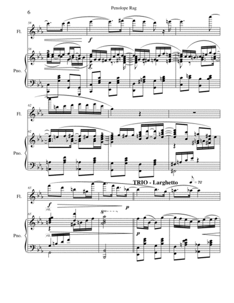 Penelope Rag - a Grand Concert Rag for Flute and Piano