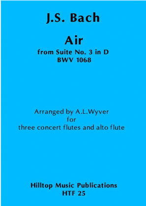 Book cover for Air from Suite No. 3 in D arr. three concert flutes and alto flute
