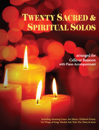 Book cover for 20 Sacred and Spiritual Solos for Cello/Bassoon