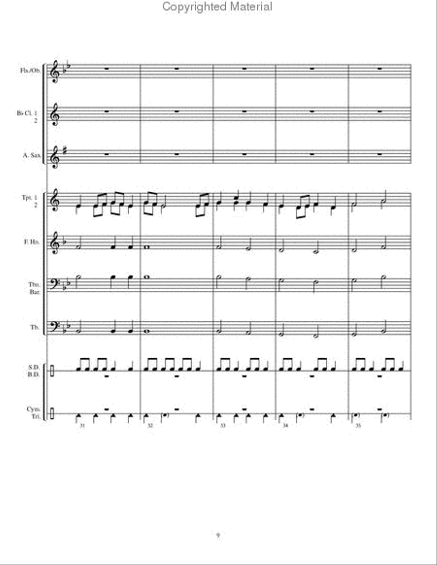 Orion Overture Concert Band scores gallery preview page 10