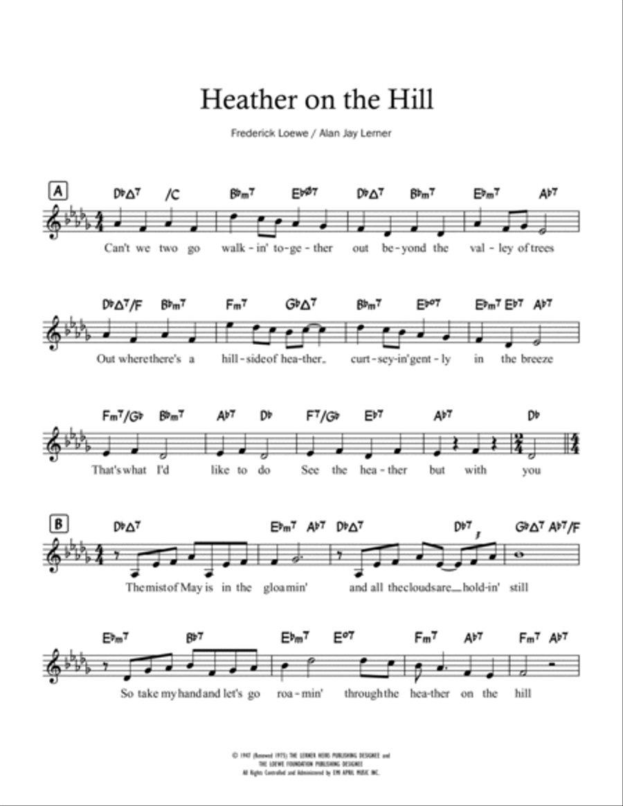 Heather On The Hill Voice scores gallery preview page 1