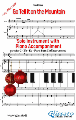 Go Tell it on the Mountain - Solo with piano acc. (key Bb)