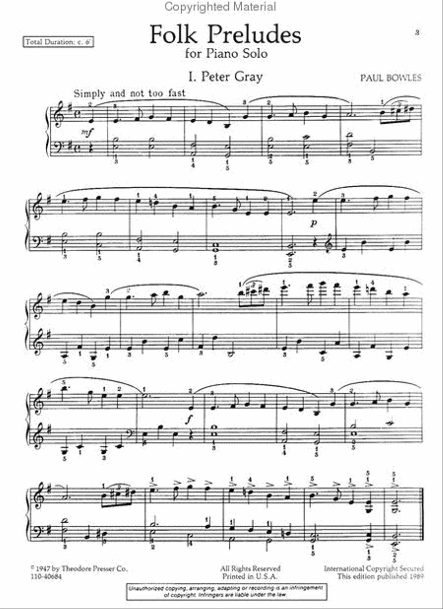 Folk Preludes Chamber Music scores gallery preview page 2