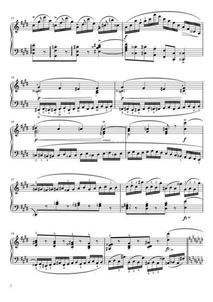 F. Chopin Etude Op.10 No.4 in C♯ minor "Torrent" (With Finger Number),Original Edition,Piano Solo image number null