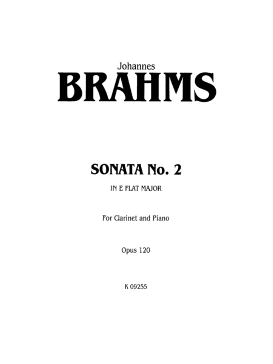 Brahms: Sonata No. 2 in E flat Major, Op. 120 Piano scores gallery preview page 1