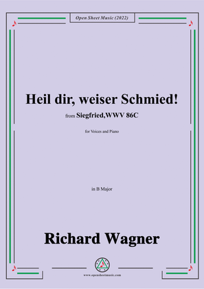 Book cover for R. Wagner-Heil dir,weiser Schmied!,in B Major,from 'Siegfried,WWV 86C'