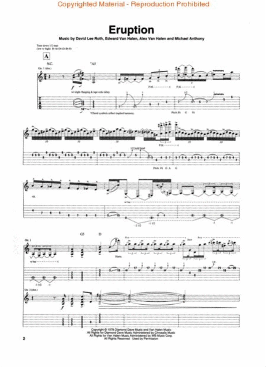 Eruption Eruption Guitar Tablature scores gallery preview page 2