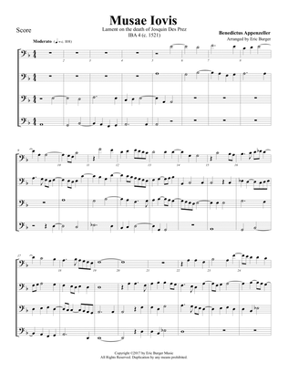 Musae lovis for Trombone or Low Brass Quartet