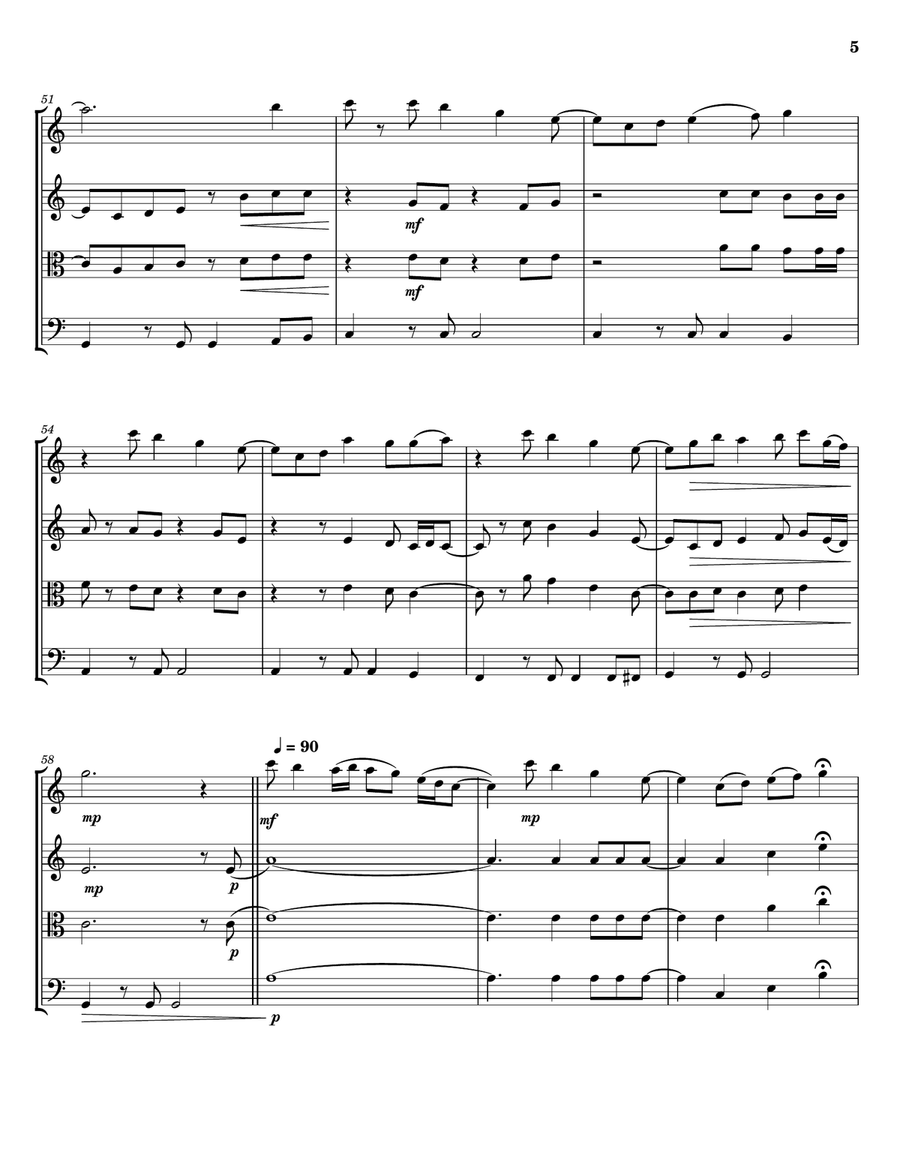 I Won't Say (i'm In Love) String Quartet scores gallery preview page 5