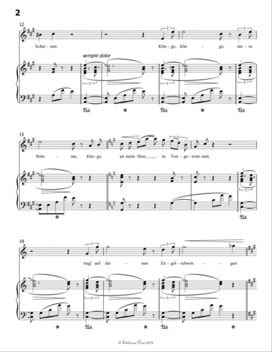 Schwebe, schwebe, blaues auge, by Liszt, S.305, in A Major Voice scores gallery preview page 4