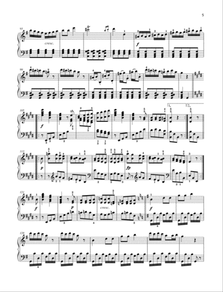 Rage over a lost penny, Op. 129 Piano Solo scores gallery preview page 4