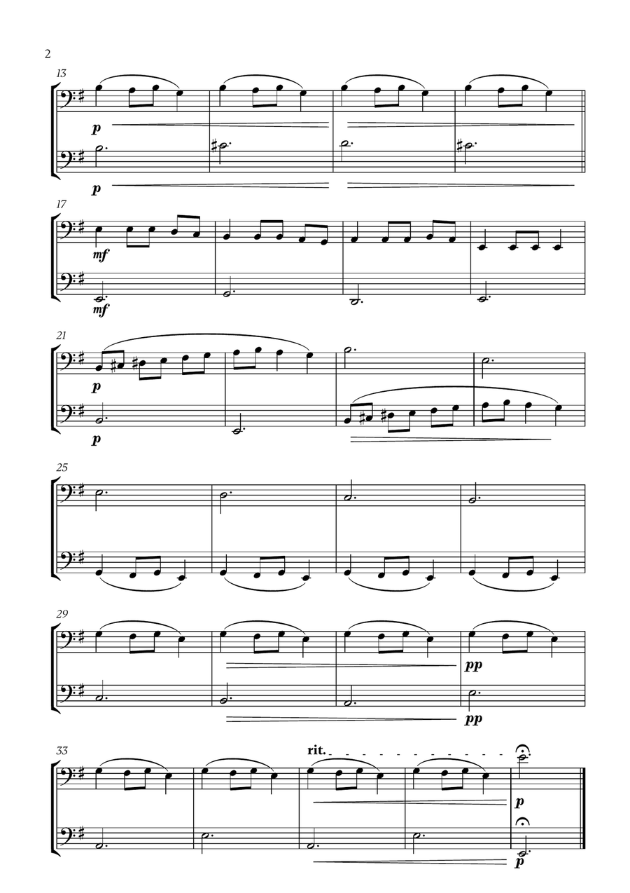 Carol of the Bells (for Bassoon Duet) Woodwind Duet scores gallery preview page 2