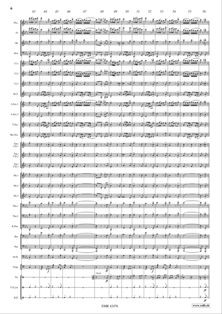 Bacchanale Concert Band scores gallery preview page 6