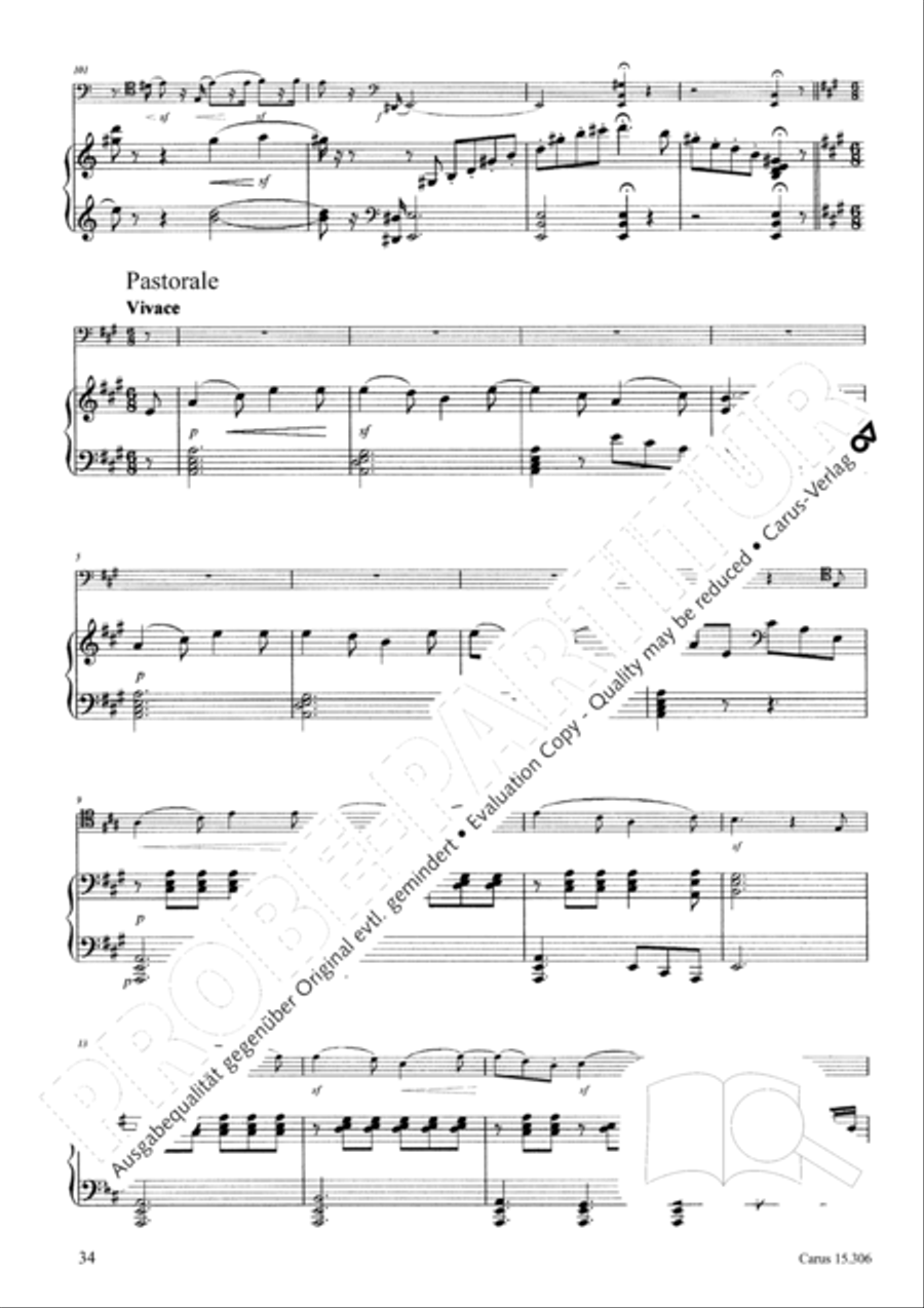 Grand Duo fur Violoncello und Klavier String Duet scores gallery preview page 35