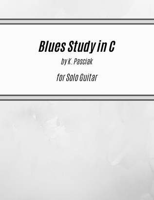 Book cover for Blues Study in C (for Solo Guitar)